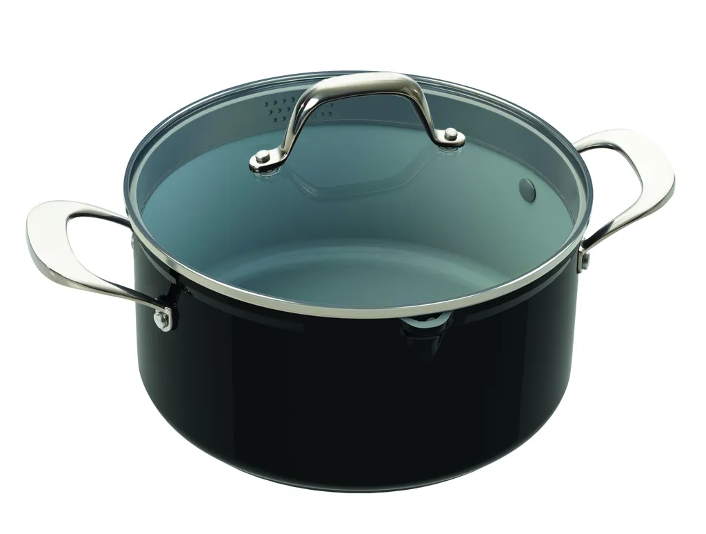 LAGUIOLE Kochtopf 20 Cm Glasdeckel Ausgießer 3,1 Liter Antihaftbeschichtung Induktion Schwarz*00764 3 LAGUIOLE Kochtopf 20 Cm Glasdeckel Ausgießer 3,1 Liter Antihaftbeschichtung Induktion Schwarz*00764