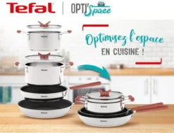 TEFAL G720S604 6-teiliges Stapelbares Kochgeschirrset OPTI'SPACE - Edelstahl - Alle Kochfelder Inklusive Induktion -Küchenbedarf Geschäft bc01a96693985318efa85da1887a3f3c