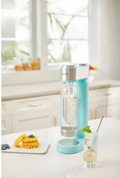 PHILIPS AQUA Soda Maker Wassersprudler + 425 G CO²-Zylinder + 1 PET-Flasche 1 Liter, Mintgrün -Küchenbedarf Geschäft bc3e2796abc7e524aa06dae23b8d85cc