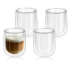 Navaris 4x Doppelwandige Gläser 350ml - Thermogläser Für Cappuccino Latte Macchiato Tee Wasser Cola Cocktails - 4er Set Kaffeegläser Borosilikat -Küchenbedarf Geschäft be1ee5f3bc863c87a683378ef133bf14