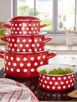 Kochtopf-Set Pünktchen 4-tlg. -Küchenbedarf Geschäft be58cdbceae9c3eed28778021483346a