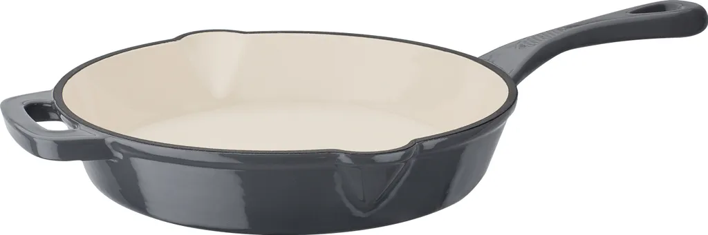 GSW Gusseisen Pfanne Grey Shadow 26cm Mit 2 Ausgüssen, Gusseisen, Pfanne ø Ca. 26 X H 6,0cm 3 GSW Gusseisen Pfanne Grey Shadow 26cm Mit 2 Ausgüssen, Gusseisen, Pfanne ø Ca. 26 X H 6,0cm