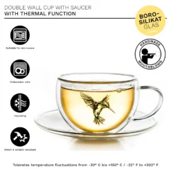 Creano 6er-Set Thermo-Tasses "Hummi" Für Tee/Latte Macchiato, Doppelwandig, Mit Kolibri-Muster | 250ml In Exklusiver Geschenkpackung 12 Creano 6er-Set Thermo-Tasses "Hummi" Für Tee/Latte Macchiato, Doppelwandig, Mit Kolibri-Muster | 250ml In Exklusiver Geschenkpackung -Küchenbedarf Geschäft c0f9100687b6b7f1e8a6e4379c61a52c