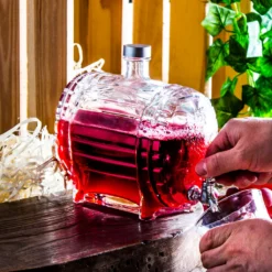 GETRÄNKESPENDER Mit Zapfhahn Für Likör Wein Fass Wasserspender Saftspender 1,5 L -Küchenbedarf Geschäft c1e4dee92a7459f6d9107c133d017463