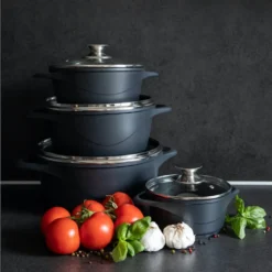 Smile MGK-12 Kochtopf, Geschmiedetes Aluminium, Schwarz -Küchenbedarf Geschäft c3f8a2adfd2cca2195c57699bbf7b317