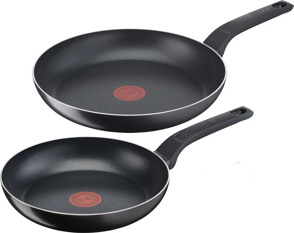 Tefal Easy Cook & Clean 2-teiliges Aluminium Bratpfannenset 24 + 28 Cm, Titanium Antihaftversiegelung, Thermo-Signal, Diffusion Pfannenboden Für Fast Alle Herdarten Außer Induktion 3 Tefal Easy Cook & Clean 2-teiliges Aluminium Bratpfannenset 24 + 28 Cm, Titanium Antihaftversiegelung, Thermo-Signal, Diffusion Pfannenboden Für Fast Alle Herdarten Außer Induktion