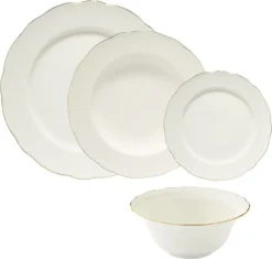 Kütahya Porselen Ilay 24 Teile Porzellan Geschirr Set Gold BNILY24Y2520 -Küchenbedarf Geschäft c56860c0429cf1a2cd0456105d8327fa