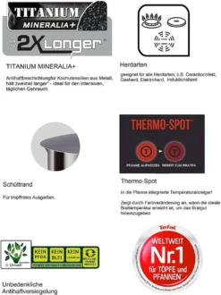 Tefal G13411 Cook Healthy Pfannenset Induktion 6 Tlg, Hohe Wokpfanne Mit Deckel 28cm, Pfanne 30 Cm + 24cm, Alle Herdarten, Spülmaschinenfest, Antihaft-beschichtet, Wok & Bratpfanne Set -Küchenbedarf Geschäft c59e83dc0bd889ef12cd256d09fb8d1c