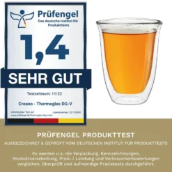 Creano Doppelwandige Gläser 250ml „DG-V“, 2er Set, Thermoglas Doppelwandig Aus Borosilikatglas, Kaffeegläser, Teegläser, Latte Gläser, Doppelwandgläser -Küchenbedarf Geschäft c99c58c266aa0e9bf88623b0452c0c29