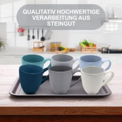 MIAMIO - 6 Er Set Kaffeetassen Palmanova Collection - Ocean -Küchenbedarf Geschäft cb06232f1626566d6aad9c941b157c3d