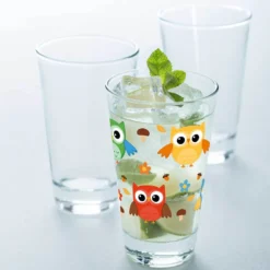 Leonardo Wasserglas Mit UV-Druck "Eulen" - Für Kinder Im 360° Design -Küchenbedarf Geschäft cb7d7acb0fbed4fcf068aac4b20e47fe