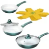 Genius Cerafit Fusion Bratpfannen-Set (7 Teile) Ø 20 Cm Ø 24 Cm Ø 28 Cm In Smaragdgrün Mit Antihaft-Beschichtung; A24055 -Küchenbedarf Geschäft cc0e1e3e35e0899c0d7278cde0802a32