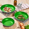 3tlg. Pfannen Set Grün Bratpfannen Ø20/24/28cm Antihaft Griffe Abnehmbar Elektro -Küchenbedarf Geschäft cc8f9718cf695a766773ed64911ce78f