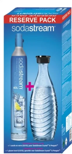 SodaStream Reserve-Zylinder 50-60 Ltr + Glas - Karaffe -Küchenbedarf Geschäft cce09a1024cafc50a5bc927b68bd7ab9