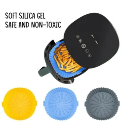 3x Air Fryer Silikontopf Wiederverwendbarer Ofen Multif Cooking Baking Tray Liner Für Ofen, Mikrowelle, Kuchenbackform, Dampfgarer -Küchenbedarf Geschäft cd18314ff4db72d769c81d5498b5245c