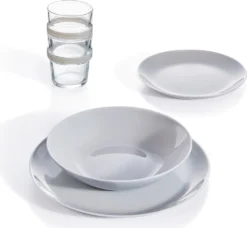 Tafelservice Geschirr Set Kombiservice Für 6 Personen Diwali Granit 18 Tlg. LUMINARC -Küchenbedarf Geschäft d002f4bf60490233702a400e25defa18