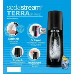 SodaStream TERRA Vorteilspack, Schwarz Mit 3 Flaschen 17 SodaStream TERRA Vorteilspack, Schwarz Mit 3 Flaschen -Küchenbedarf Geschäft d094e1288dd623cc4e0045bfcf201827