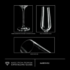 KROSNO Avant-Garde Sektgläser, 6er-Set, 180 Ml -Küchenbedarf Geschäft d0c3cf033a67cd36119231d423918c10