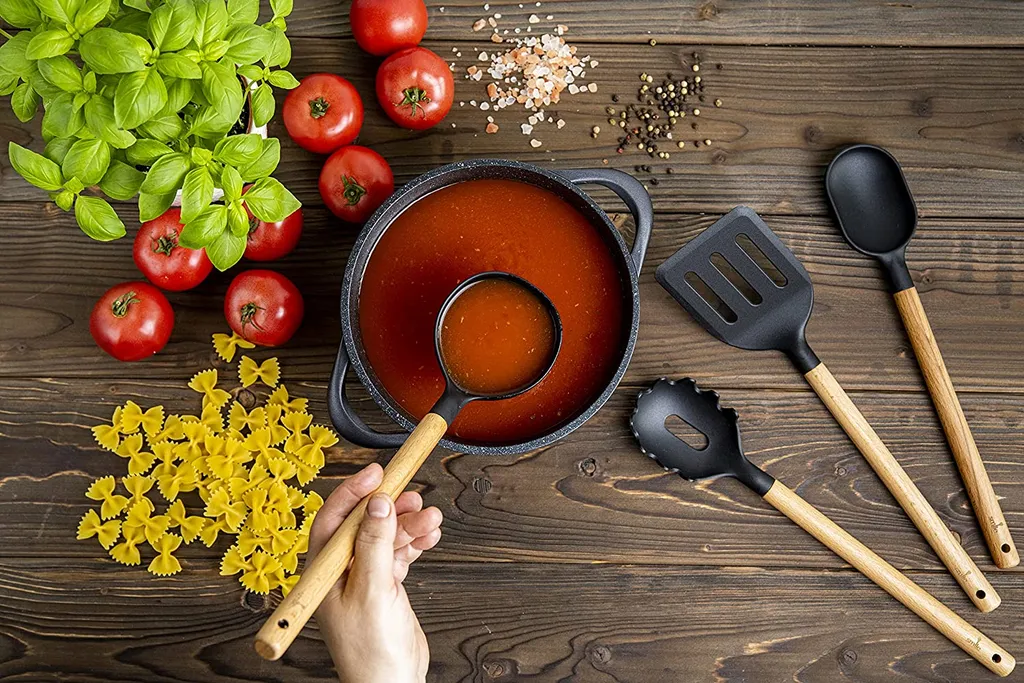 Smile - 10-teiliges Kochgeschirr-Set - Antihaftbeschichtung - Schwarz ,MGK-17 4 Smile - 10-teiliges Kochgeschirr-Set - Antihaftbeschichtung - Schwarz ,MGK-17 – Bild 2