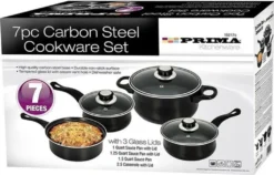Prima Pfannenset 7-teilig – Kleine Pfannen – Schwarz – Antihaftbeschichtung – Kochset – Mit Deckel – Kochtöpfe – Soßenpfanne – Geschenk Für Mann Und Frau -Küchenbedarf Geschäft d1c95c684de60010614c44f3882fe8ee