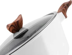 Weiße Keramik-Marmortöpfe Mit Bratpfanne Und Wok Set 15-teiliges -Küchenbedarf Geschäft d27803ba786575fc9b2199a941f7d43e