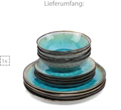 Sänger SÄNGER Steingut Geschirrset Capri, Tafelservice 12 Teilig Für 4 Personen -Küchenbedarf Geschäft d60a775dbef7aa2dc55fb473b994f083