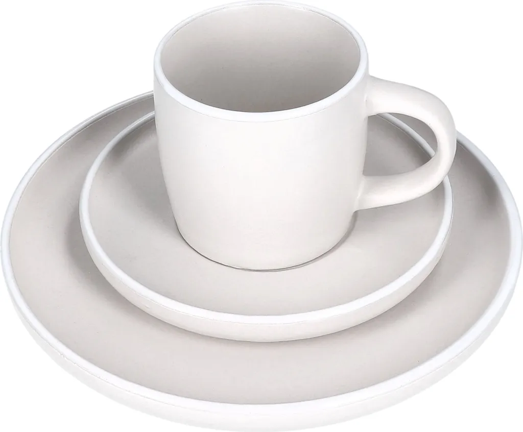 18tlg. Kaffeeservice Lea 6 Personen Kuchenteller Kaffee-Tasse Weiß Steingut 5 18tlg. Kaffeeservice Lea 6 Personen Kuchenteller Kaffee-Tasse Weiß Steingut – Bild 3