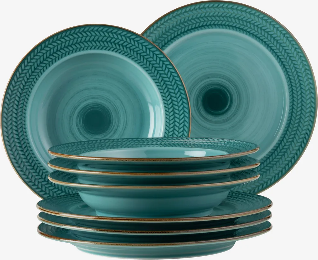 Mäser 931944 Tafelservice Prospero Für 4 Personen, Porzellan, Blau (1 Set, 8-teilig) 4 Mäser 931944 Tafelservice Prospero Für 4 Personen, Porzellan, Blau (1 Set, 8-teilig) – Bild 2