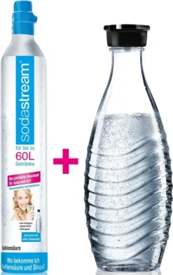 SodaStream Reserve-Zylinder 50-60 Ltr + Glas - Karaffe -Küchenbedarf Geschäft d6bec3645d7db09f6941cee7e803d5a6