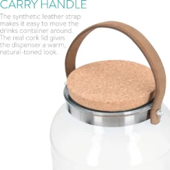 Navaris Getränkespender 5,6 Liter Aus Glas - Mit Zapfhahn Aus Edelstahl Und Kork Deckel - Wasserspender Glasbehälter Für Kalte Getränke -Küchenbedarf Geschäft d73e77b5e781fc5f496cabd4248f4ea0