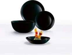Geschirr Luminarc 9311622 Schwarz Gehärtetes Glas (19 Pcs) -Küchenbedarf Geschäft d9cee576f6f905ccc51cf3bc43d3cad5