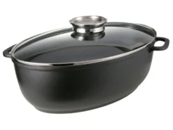 Alu - Guß Bräter Mit Glasdeckel, 8,3 Ltr Antihaftbeschichtet -Küchenbedarf Geschäft da80285501e9247fb1e2cbab2d1c5864
