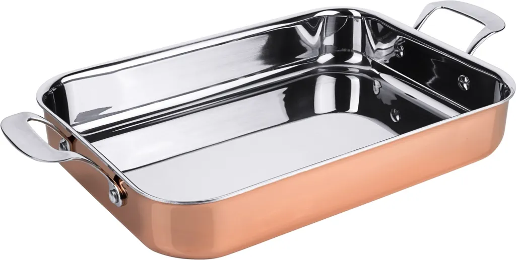 Contacto Bräter 35 X 25 X 6 Cm, Kupfer Aus Mehrschichtmaterial, 5200 Ml, Mit Genieteten Griffen Aus Edelstahl, Nicht Für Induktion 3 Contacto Bräter 35 X 25 X 6 Cm, Kupfer Aus Mehrschichtmaterial, 5200 Ml, Mit Genieteten Griffen Aus Edelstahl, Nicht Für Induktion