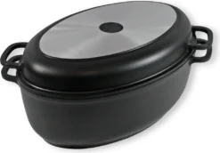 Aluguss Bräter Mit Deckel Gänsebräter Bräter Schmortopf Antihaftbeschichtet