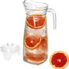 KARA Glas-Karaffe Mit Kunstoff-Deckel + Griff 1,2L Wasser-Krug Saftkanne Limo -Küchenbedarf Geschäft e170c2359049b5f2b1ed8fa7af84ca31