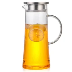 1500ml Wasserkaraffe Wasserkrug Karaffe Glaskrug Glaskaraffe Mit Edelstahl Filter Glas Kaltwasserkocher Karaffen -Küchenbedarf Geschäft e22245a16ce7de353a1cd4ebdcf5e0f5