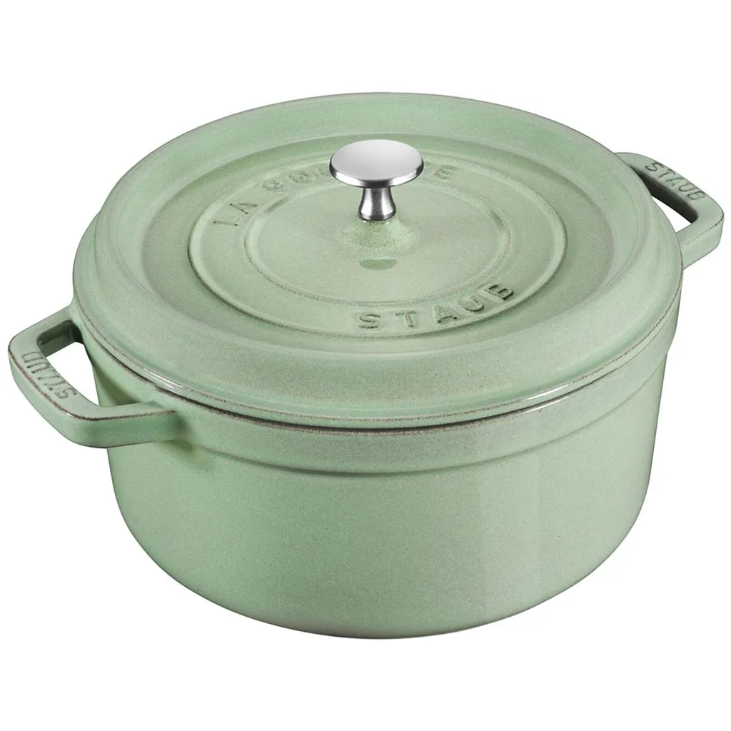 STAUB Cocotte Rund 28 Cm Salbei 3 STAUB Cocotte Rund 28 Cm Salbei