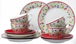 Flirt Kaffeeservice Doppio 18-teilig Mit Rotem Rand, Porzellan -Küchenbedarf Geschäft e2671257eee3804686432603543794c7