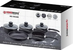 Herzberg HG-5003BK: 8-Teiliges Marmor-Kochgeschirr-Set - Schwarz 22 Herzberg HG-5003BK: 8-Teiliges Marmor-Kochgeschirr-Set - Schwarz -Küchenbedarf Geschäft e48efdb511d5874b54565324dc070deb