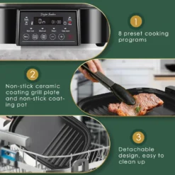 Aigostar 6 L Dampfgarer Mit Timer, Langsamkocher, Grill Und Dampfgarer 3 In 1, BPA-frei, Programmierbar, Voreingestellte Programme, Warmhaltefunktion, 1250 W -Küchenbedarf Geschäft e7126715158b126962d973b8049cec78