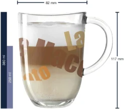 Leonardo Latte Macchiato Tasse Napoli 3farbig -Küchenbedarf Geschäft e766039eac940a2de113f4306073ae02
