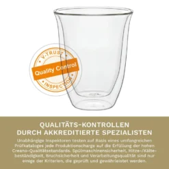 Creano Doppelwandige Gläser 250ml „DG-V“, 4er Set, Thermoglas Doppelwandig Aus Borosilikatglas, Kaffeegläser, Teegläser, Latte Gläser, Doppelwandgläser -Küchenbedarf Geschäft e85207c31930001cba1fe1124834b375 1