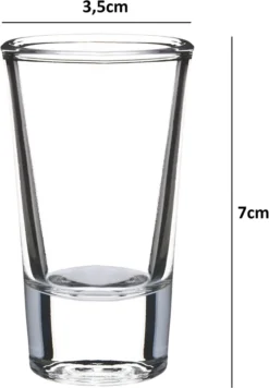 SCHLOSSEREI BAYERWALD Schnapsgläser Set 6 Stück Je 28 Ml - Shotgläser Wodka Schnaps Tequila Grappa - Transparent 7 Cm Höhe -Küchenbedarf Geschäft e8f320f9c24ee76616bbe13694b567d6