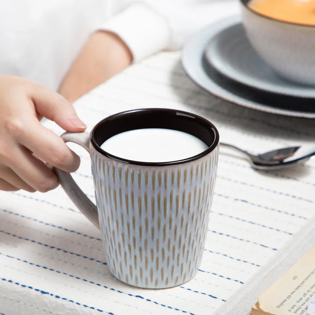 Kombiservice Steinzeug, Vancasso PLUVO Tafelservice, 16-teiliges Ess Geschirrset Mit Je 4 Speisetellern, Kuchentellern, Schalen Und Tassen Für 4 Personen 9 Kombiservice Steinzeug, Vancasso PLUVO Tafelservice, 16-teiliges Ess Geschirrset Mit Je 4 Speisetellern, Kuchentellern, Schalen Und Tassen Für 4 Personen – Bild 7