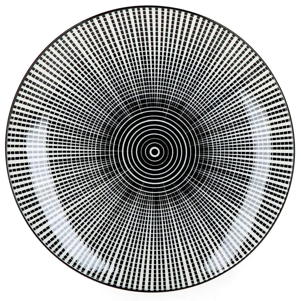 Mambocat Taipei 18-tlg. Teller Set I 6 Personen I Schwarz & Weiß Linien-Muster 4 Mambocat Taipei 18-tlg. Teller Set I 6 Personen I Schwarz & Weiß Linien-Muster – Bild 2