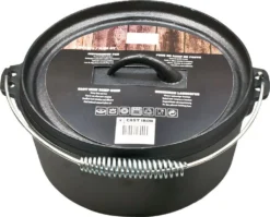 Dutch Oven Aus Gusseisen Ø25 Cm - Feuertopf Mit Tragegriff