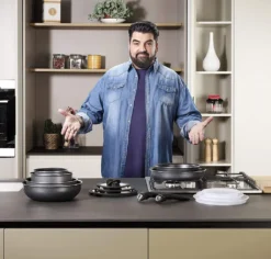 Lagostina Ingenio Essential, Schwarz, Grau, Weiß, Schwarz, Lagospot, Abnehmbar, Keramik, Gas, Versiegelte Platte, 16 Cm -Küchenbedarf Geschäft eaa7bcf5ba94773a2b78e60b4691fb92