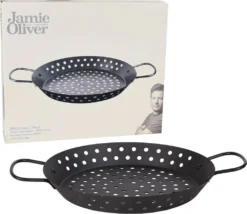 Jamie Oliver Grillpfanne - Antihaft - Mit Griffen - Spülmaschinenfest - Ø 30cm - Kohlenstoffstahl -Küchenbedarf Geschäft ec43ad08670241dba5e3ad0938477e34