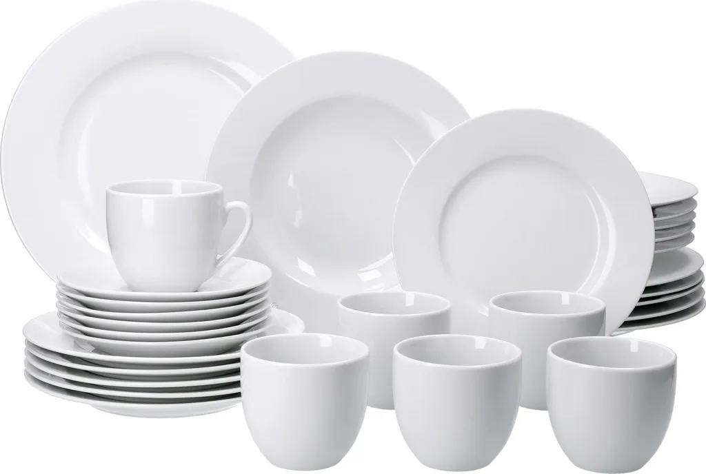 Van Well Trend 30-tlg. Kombiservice Weiß Für 6 Personen, Tafelservice + Kaffeeservice 3 Van Well Trend 30-tlg. Kombiservice Weiß Für 6 Personen, Tafelservice + Kaffeeservice