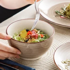 Vancasso Bella Steinzeug Kombiservice, 16 Teilig Geschirrset Für 4 Personen, Mit Je 4 Dessertteller, Speiseteller, Müslischalen, Kaffeebecher, Schokolade -Küchenbedarf Geschäft f2812a9f2d56103e44a68839acab33fc